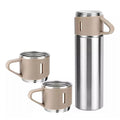 Kit Garrafa Térmica Vacuum Flask Set 500ml Com 3 Xícaras