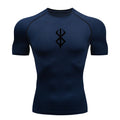 Camiseta de compressão masculina de secagem rápida, manga curta, segunda pele, academia, treino, fitness, corrida, camiseta masculina