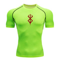 Camiseta de compressão masculina de secagem rápida, manga curta, segunda pele, academia, treino, fitness, corrida, camiseta masculina