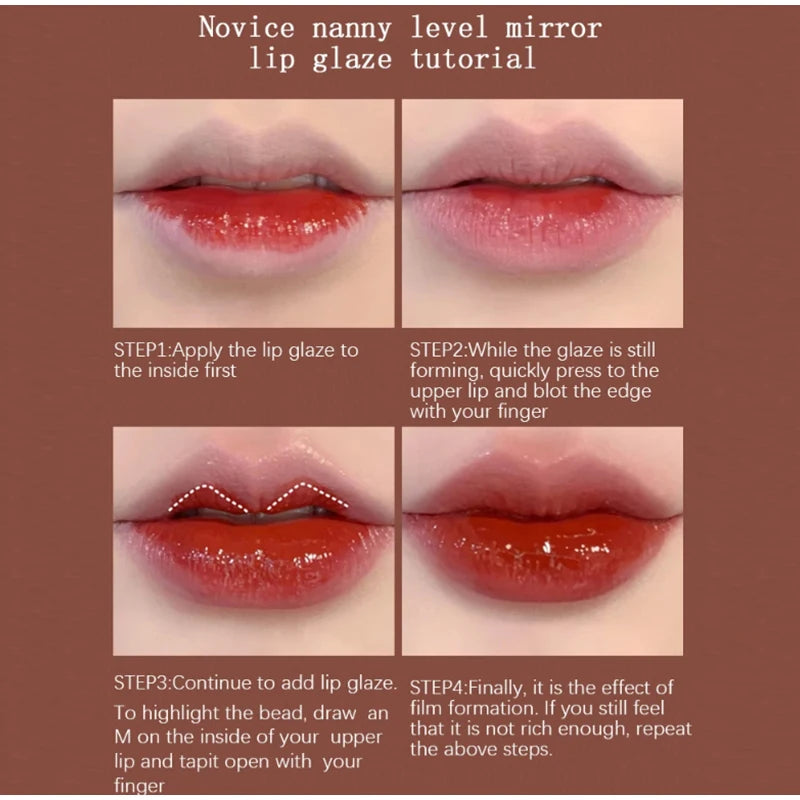 Lip Gloss Hidratante Fácil Halo-tingimento À Prova D'Água Lip Glaze Não É Fácil De Tirar Maquiagem Batom Líquido Espelho Natural Jelly