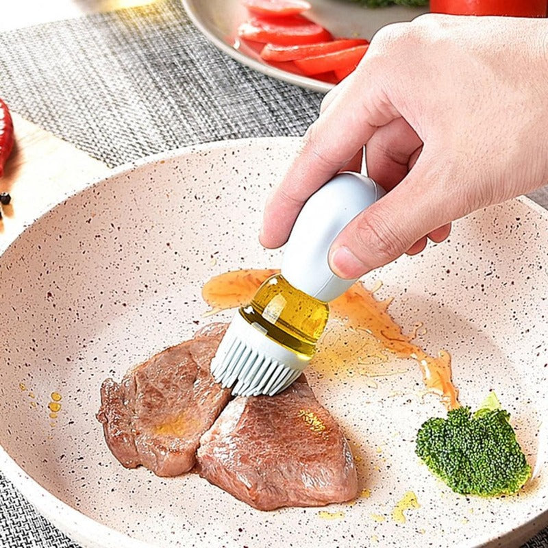 Cozinha Silicone Óleo Garrafa Molho Portátil Tempero Ferramenta Cozinhar Assar Churrasco Quantitativo Escova Dispensador Universal Acessórios