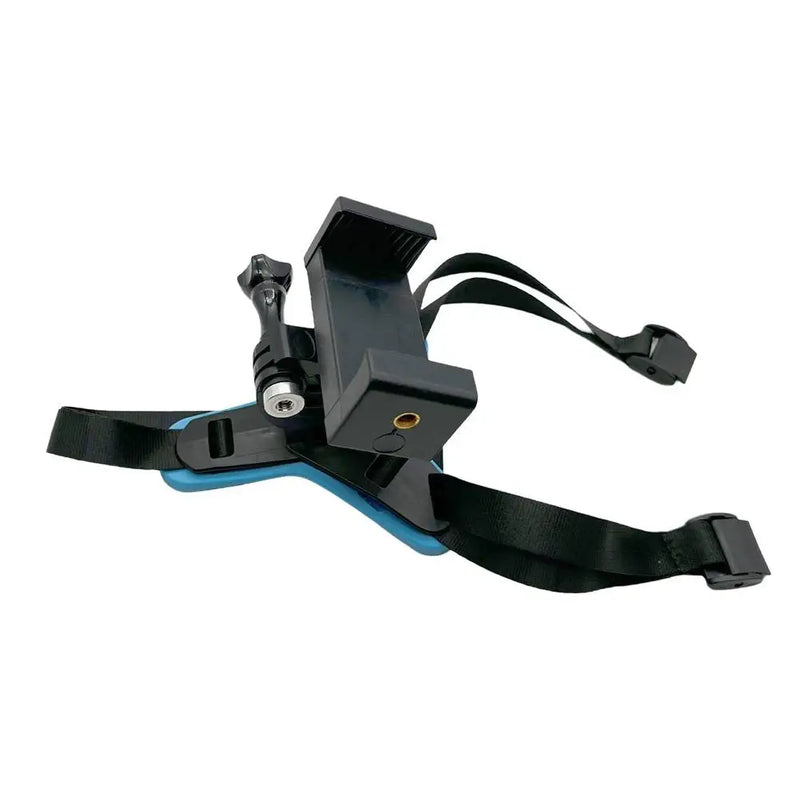 Suporte de montagem de cinta de queixo para capacete de motocicleta com clipe de telefone para câmera de ação GoPro Hero 11 10 9 Suporte de telefone celular de rosto inteiro