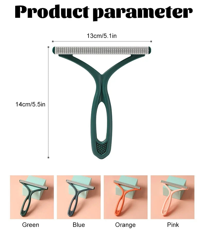 Escova removedora de pelos de gato de estimação pente de silicone portátil raspador de dupla face para gatos cachorro sofá roupas acessórios de limpeza doméstica