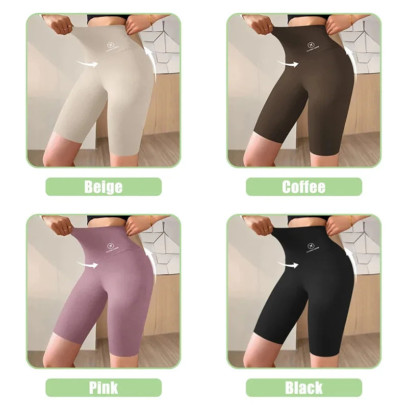 Shorts Femininos Shorts Esportivos Para Mulheres Novo Ciclismo Corrida Fitness Cintura Alta Push Up Shorts de Ginástica Leggings Roupas de Yoga