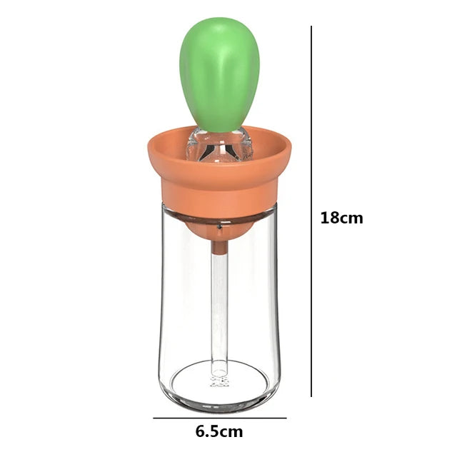 Cozinha Silicone Óleo Garrafa Molho Portátil Tempero Ferramenta Cozinhar Assar Churrasco Quantitativo Escova Dispensador Universal Acessórios