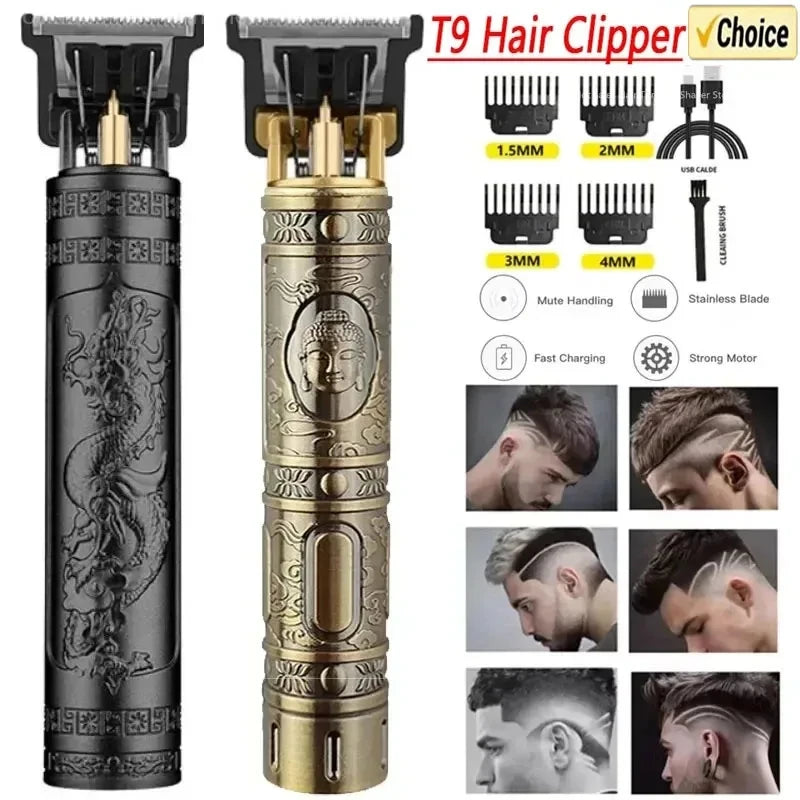 Máquina de cortar cabelo Barba Barbear Aparador de pelos corporais Máquina de cortar cabelo elétrica Barbeiro profissional Homens Aparador Barbeador