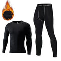 Roupa térmica segunda pele novo inverno quente homens undershirts lã térmica conjunto de roupa interior ceroulas elásticas compressão collants fitness sprots conjunto de agasalho