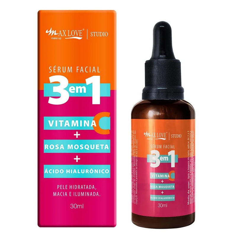 Sérum Facial Vitamina C 3 em 1 Max Love Kit