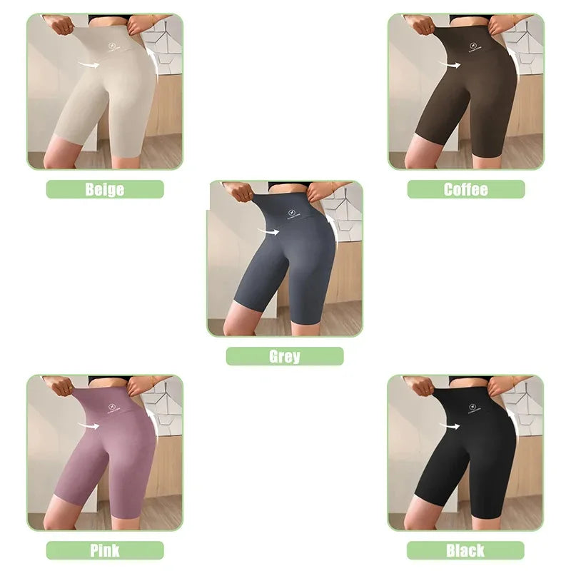 Shorts Femininos Shorts Esportivos Para Mulheres Novo Ciclismo Corrida Fitness Cintura Alta Push Up Shorts de Ginástica Leggings Roupas de Yoga