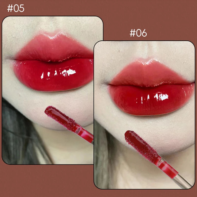 Lip Gloss Hidratante Fácil Halo-tingimento À Prova D'Água Lip Glaze Não É Fácil De Tirar Maquiagem Batom Líquido Espelho Natural Jelly