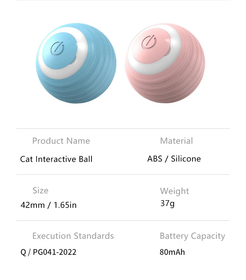 Bola interativa para gatos, brinquedos inteligentes para gatos, bola mágica de rolamento automática para ambientes internos, brinquedo eletrônico interativo para gatos, acessórios para jogos de gatos