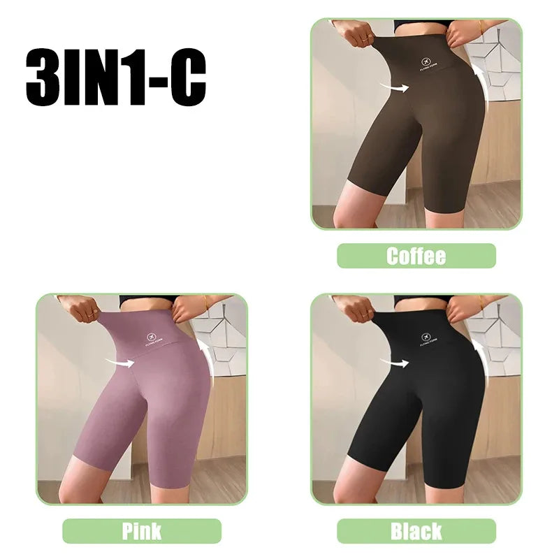 Shorts Femininos Shorts Esportivos Para Mulheres Novo Ciclismo Corrida Fitness Cintura Alta Push Up Shorts de Ginástica Leggings Roupas de Yoga