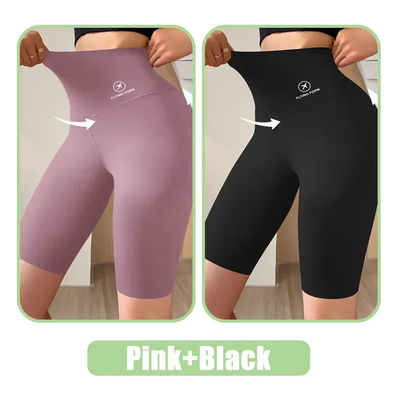 Shorts Femininos Shorts Esportivos Para Mulheres Novo Ciclismo Corrida Fitness Cintura Alta Push Up Shorts de Ginástica Leggings Roupas de Yoga