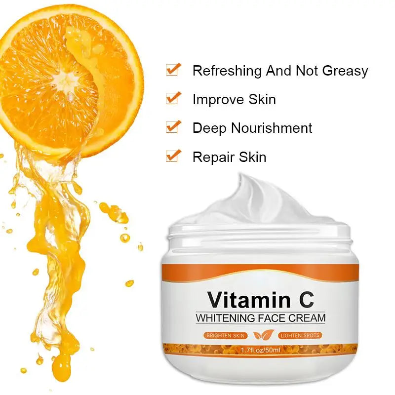 Creme facial de vitamina C remove manchas escuras clareamento cuidados hidratante antienvelhecimento antirrugas firmador cuidados com a pele cosméticos