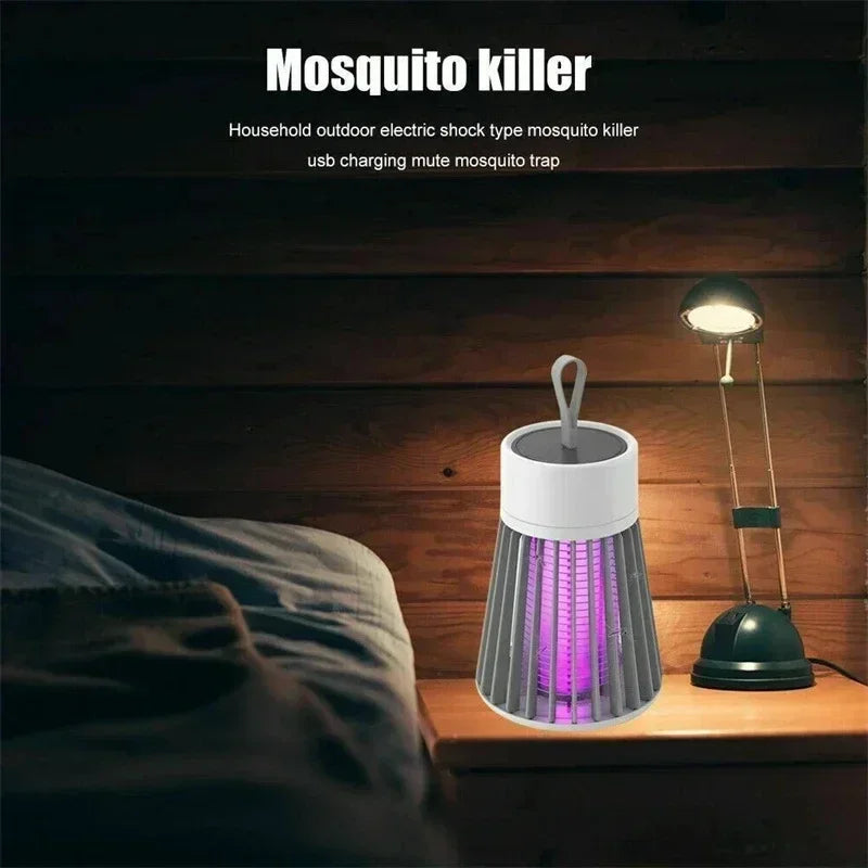 Nova lâmpada mosquiteira elétrica, lâmpada mosquiteira para acampamento ao ar livre, coletor de mosquitos, três em um