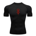 Camiseta de compressão masculina de secagem rápida, manga curta, segunda pele, academia, treino, fitness, corrida, camiseta masculina