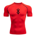 Camiseta de compressão masculina de secagem rápida, manga curta, segunda pele, academia, treino, fitness, corrida, camiseta masculina