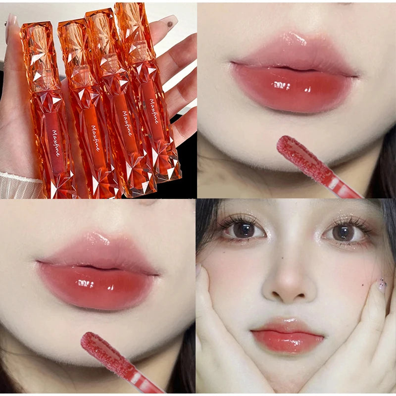 Lip Gloss Hidratante Fácil Halo-tingimento À Prova D'Água Lip Glaze Não É Fácil De Tirar Maquiagem Batom Líquido Espelho Natural Jelly