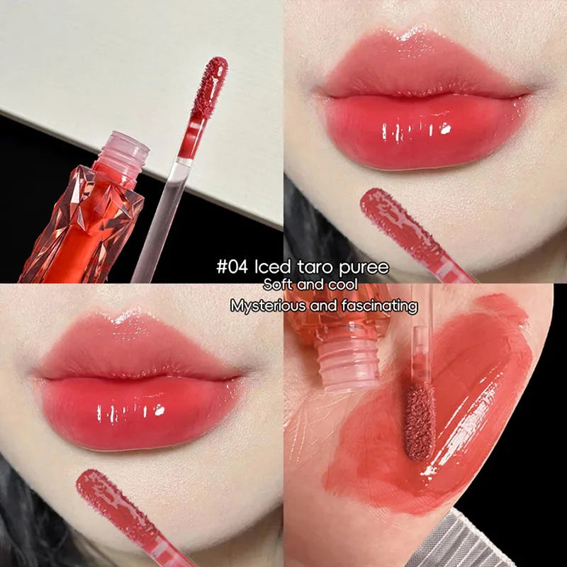 Lip Gloss Hidratante Fácil Halo-tingimento À Prova D'Água Lip Glaze Não É Fácil De Tirar Maquiagem Batom Líquido Espelho Natural Jelly