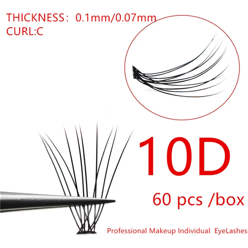 Extensão dos cílios 1 caixa/60 cachos de cílios de vison naturais 3D russos individuais extensão de cílios 10D cluster de cílios ferramenta de maquiagem cílios atacado